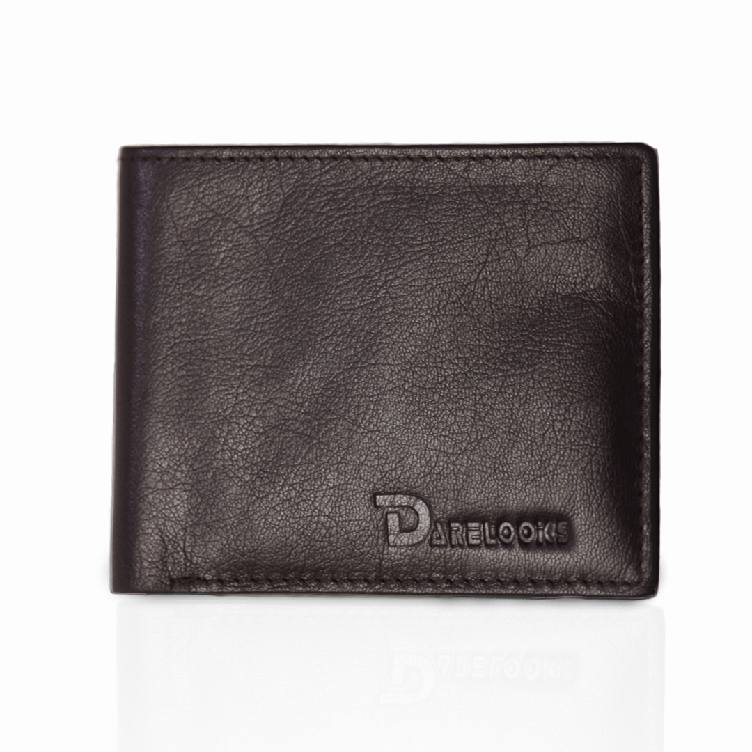 DareLooks brown genuine leather wallet with 7 compartments for organized storage